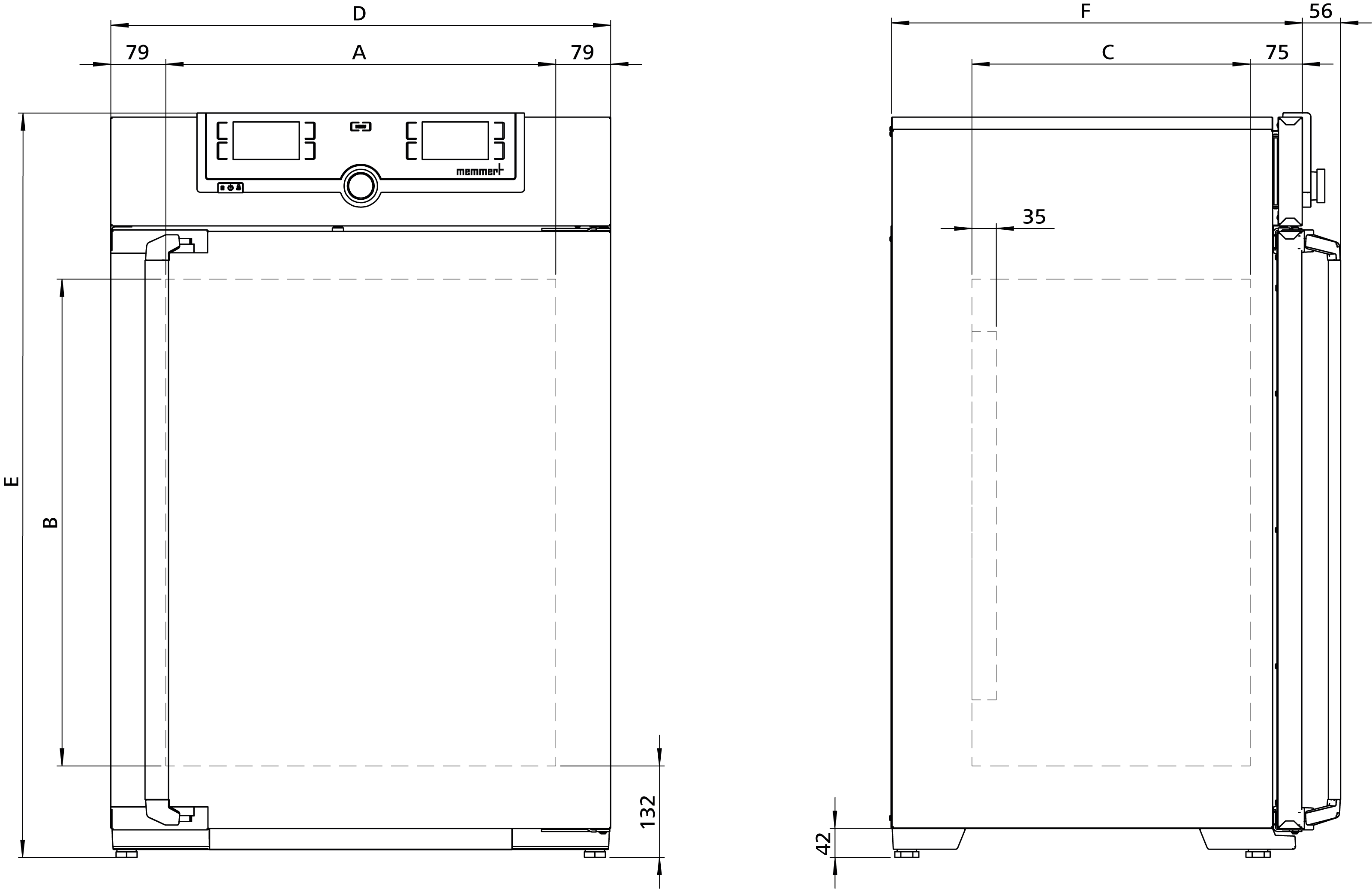 Sketch CO<sub>2</sub>-Brutschrank ICO150