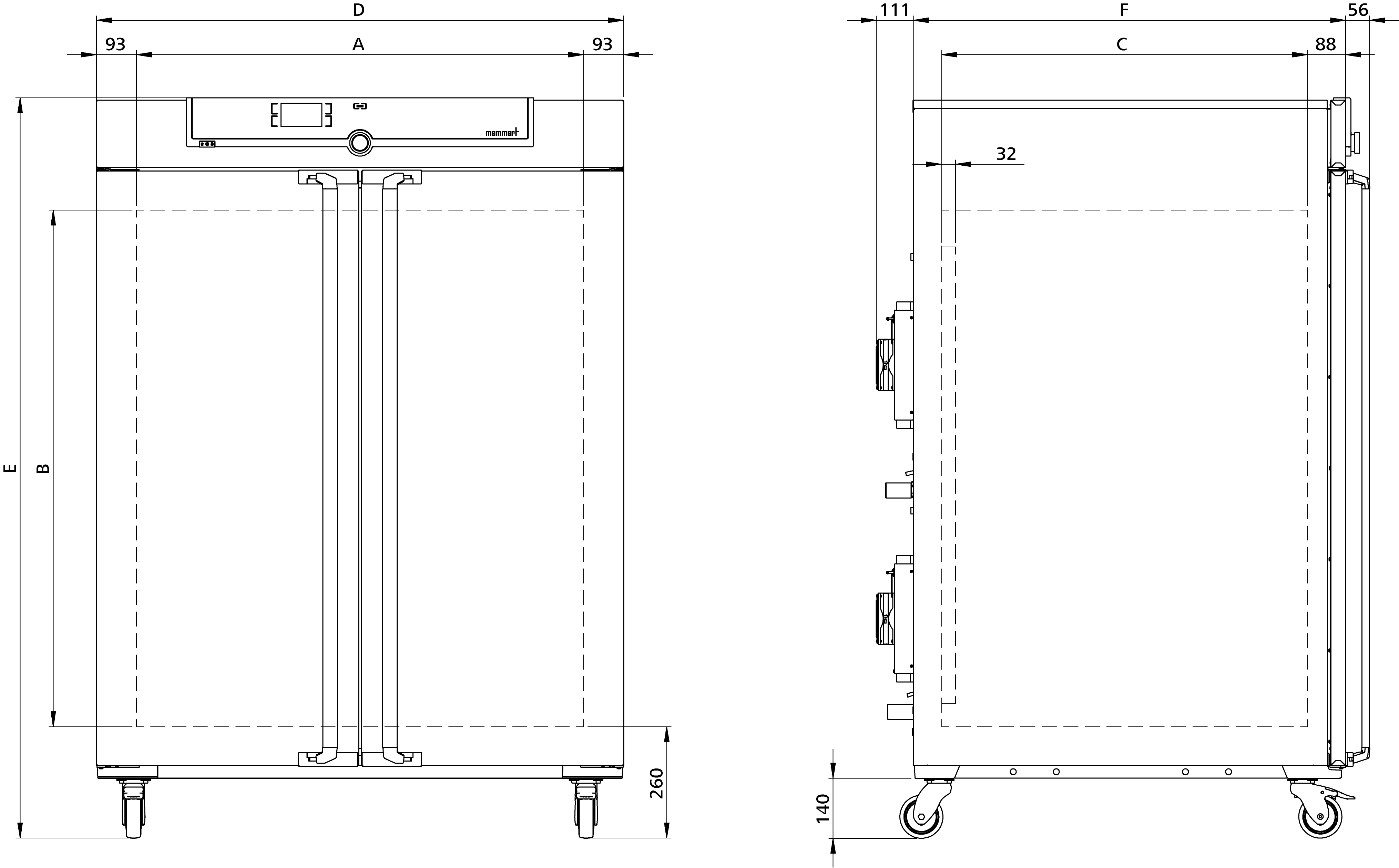 Sketch Peltier-Kühlbrutschrank IPP1060eco