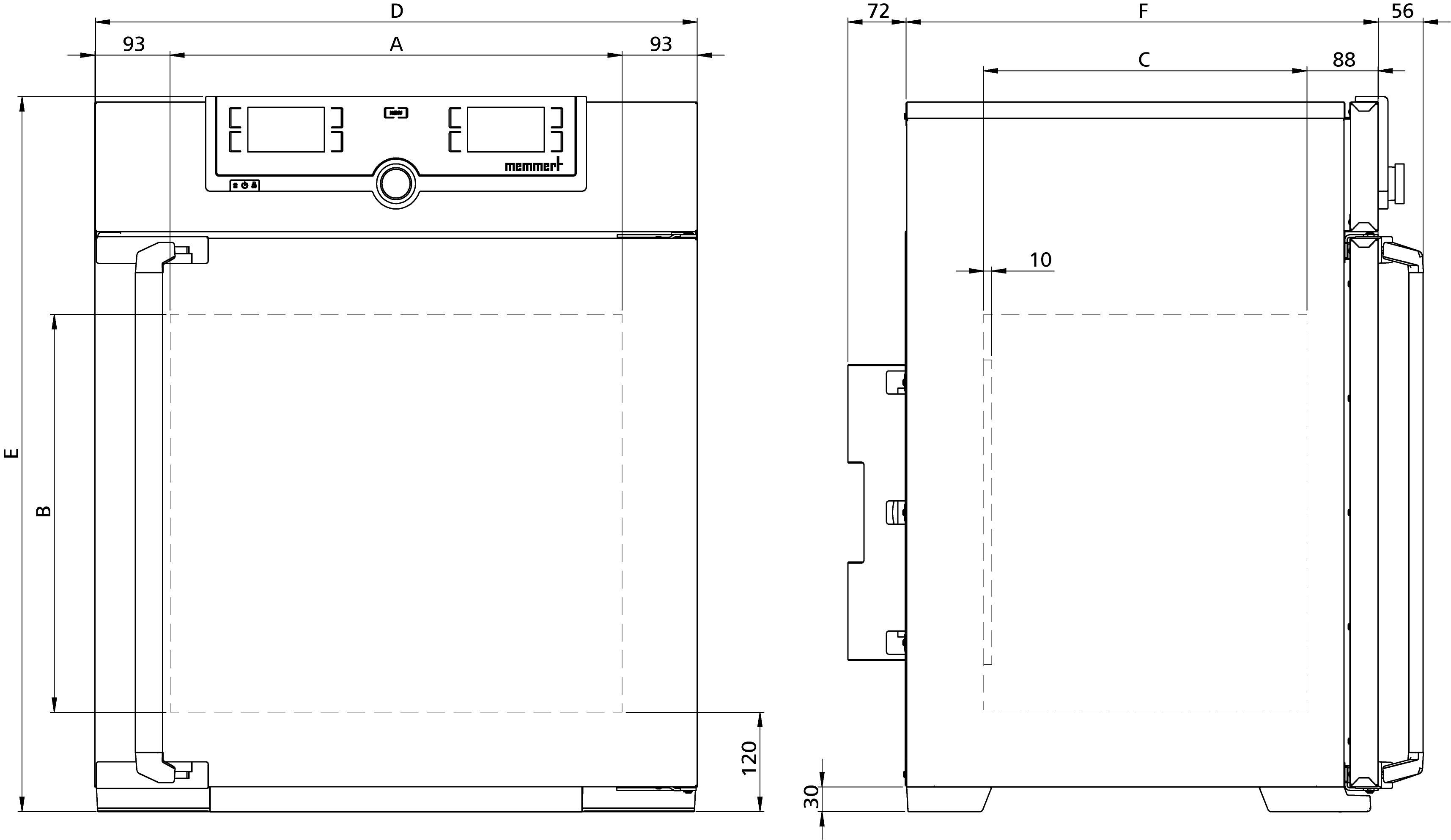 Sketch Incubadora-refrigeradora Peltier IPP55plus