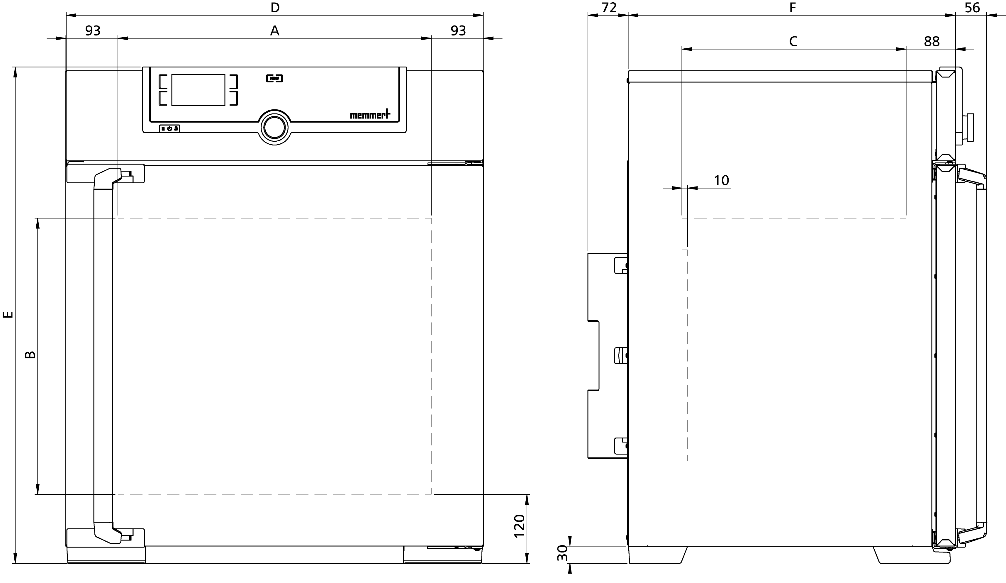 Sketch Peltier-Kühlbrutschrank IPP55