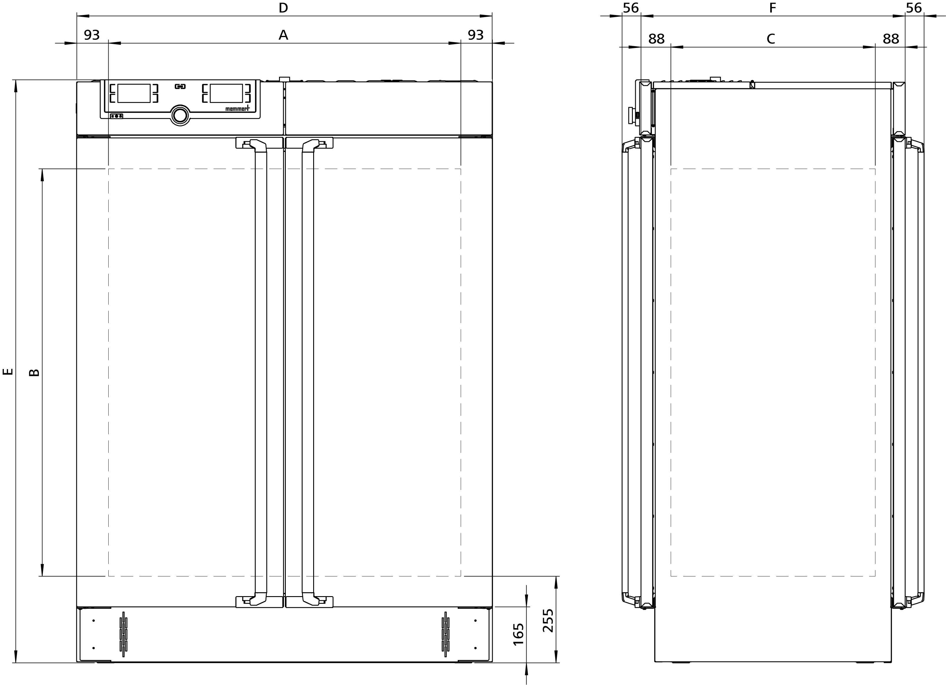 Sketch Étuve double-accès UF750TS